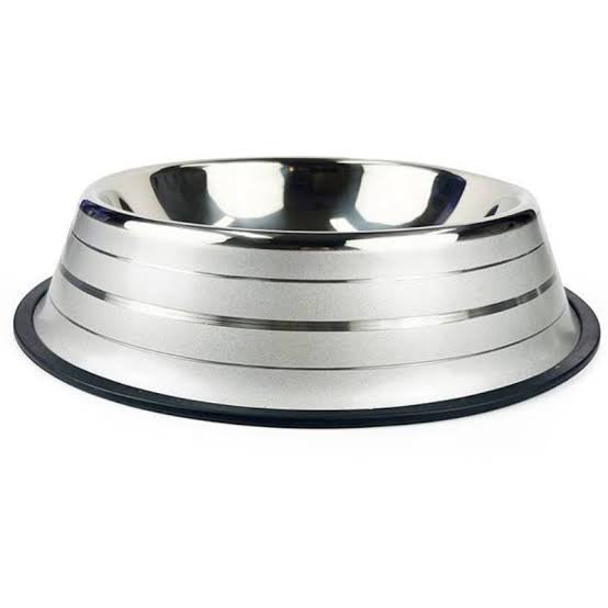 Comedouro Jambo Inox Listrado Prata Mini