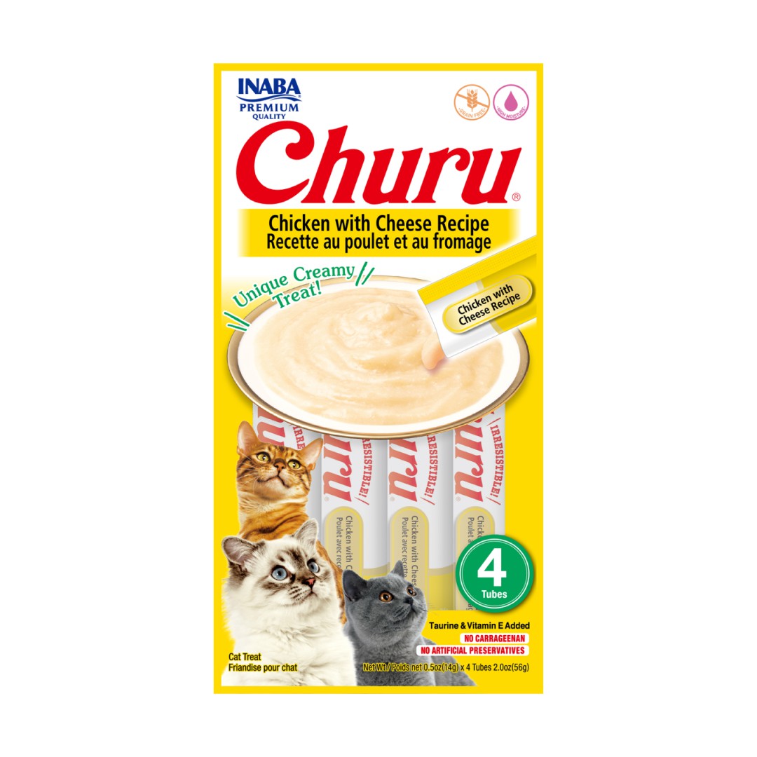 Petisco Inaba Churu Galinha com Queijo 4 tubos