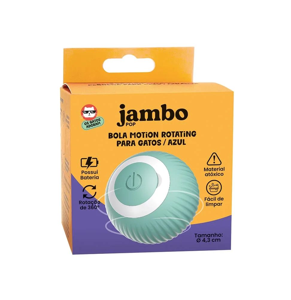 Bola Jambo Motion Rotating para Gatos Azul