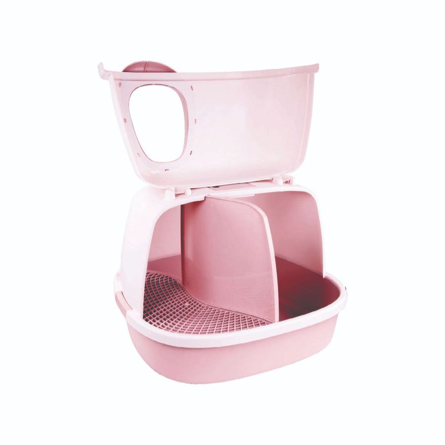 Bandeja Sanitária para Gatos Tunel Grande Rosa