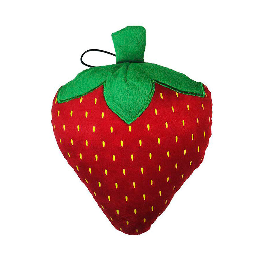 Brinquedo para Cachorro Jambo Mordedor Pelúcia Fruit Morango
