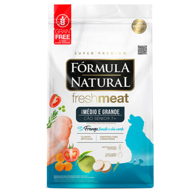 Ração Fórmula Natural Fresh Meat Cães Sênior Raças Médias e Grandes 12kg