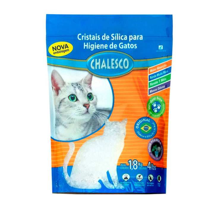 Areia Higiênica Cristais de Sílica Chalesco 1,8kg