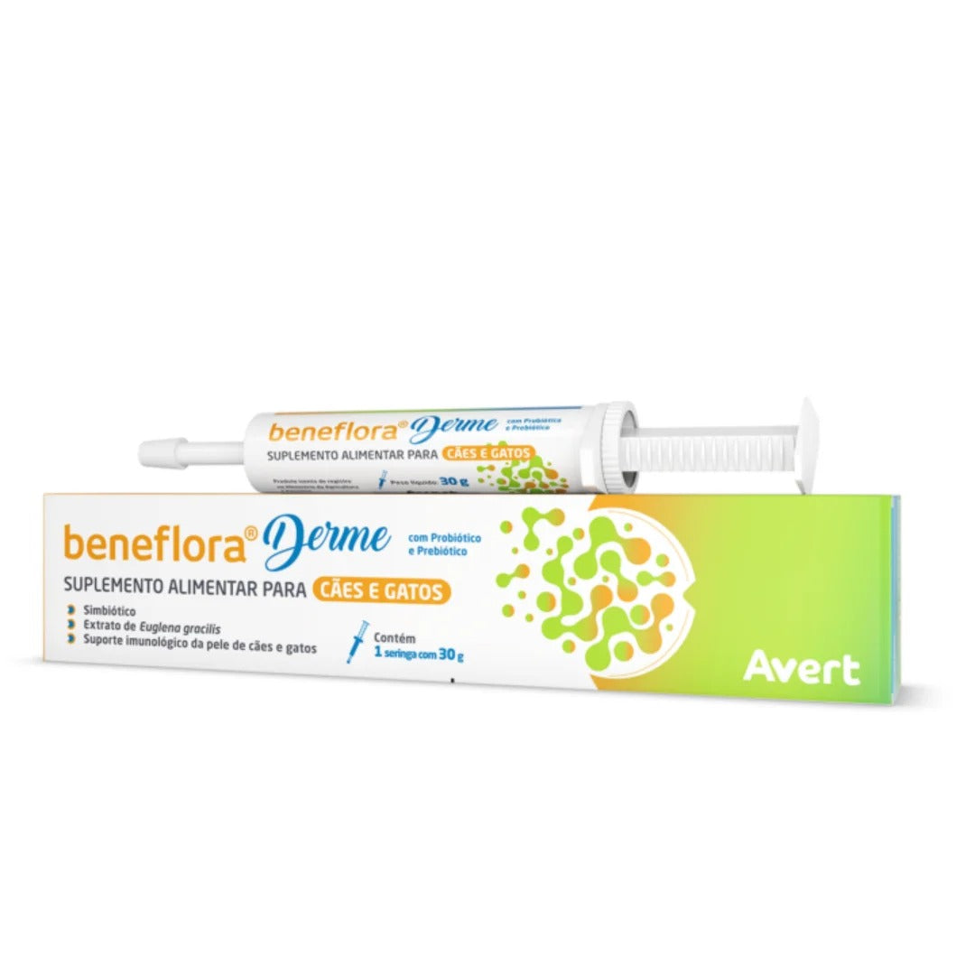 Suplemento Alimentar Beneflora Derme para Cães e Gatos Pasta 30g