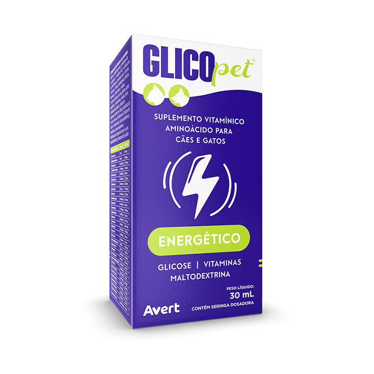 Suplemento Vitamínico Avert Glicopet para Cães e Gatos 30ml