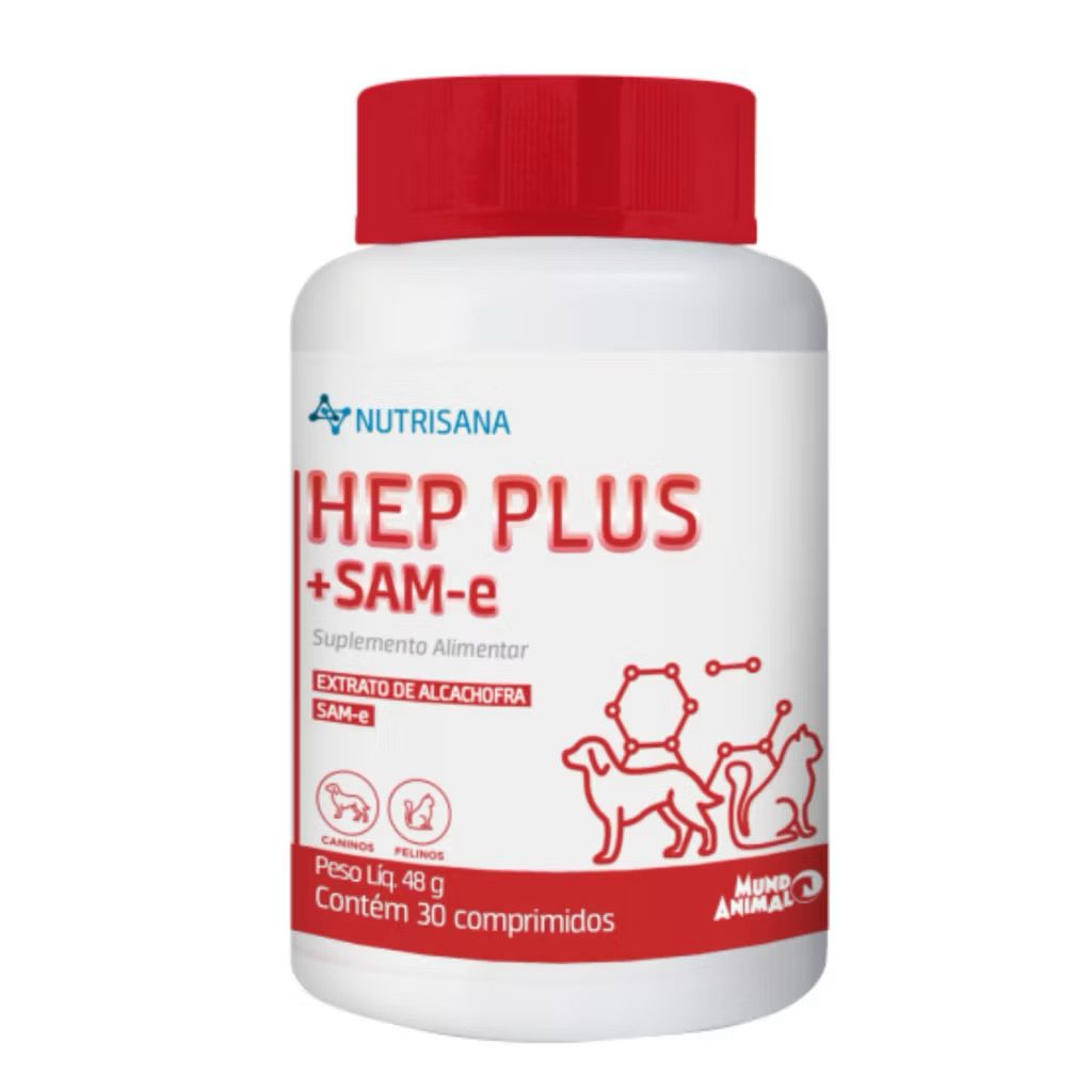 Suplemento Nutrisana Hep+Same para Cães e Gatos 30 Comprimidos