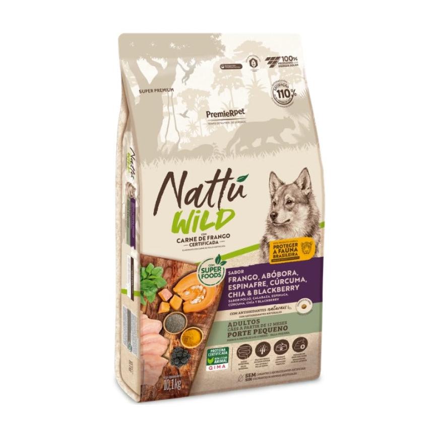 Ração Premier Nattu Wild Cães Adultos Raças Pequenas Abóbora e Espinafre 2,5kg