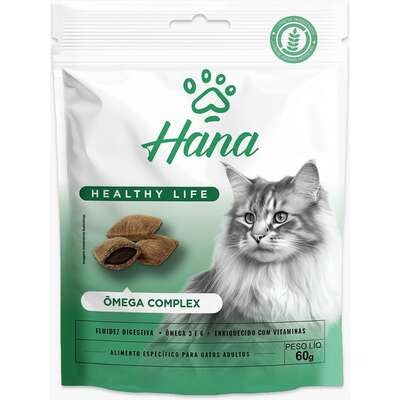 Snacks Hana Nuggets Pele e Pelos Saudáveis para Gatos 60g