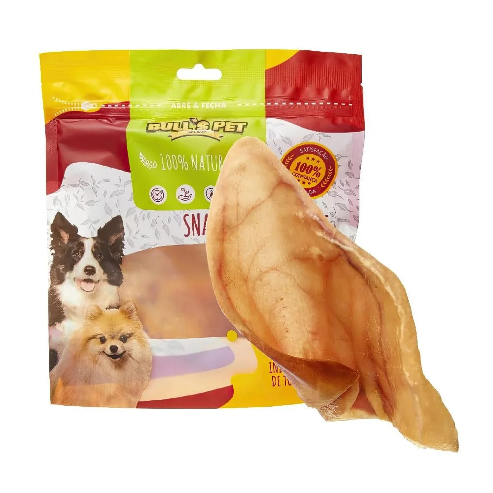 Petisco Natural para Cães Bulls Pet Orelha Suína 1 Unidade
