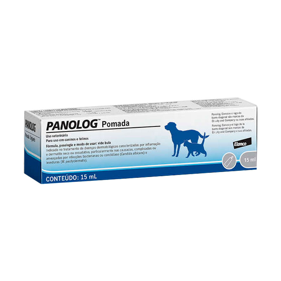 Pomada Dermatológica para Cães e Gatos Elanco Panolog 15ml