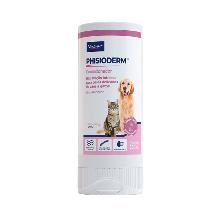 Condicionador Phisioderm Virbac para Cachorros e Gatos 250ml