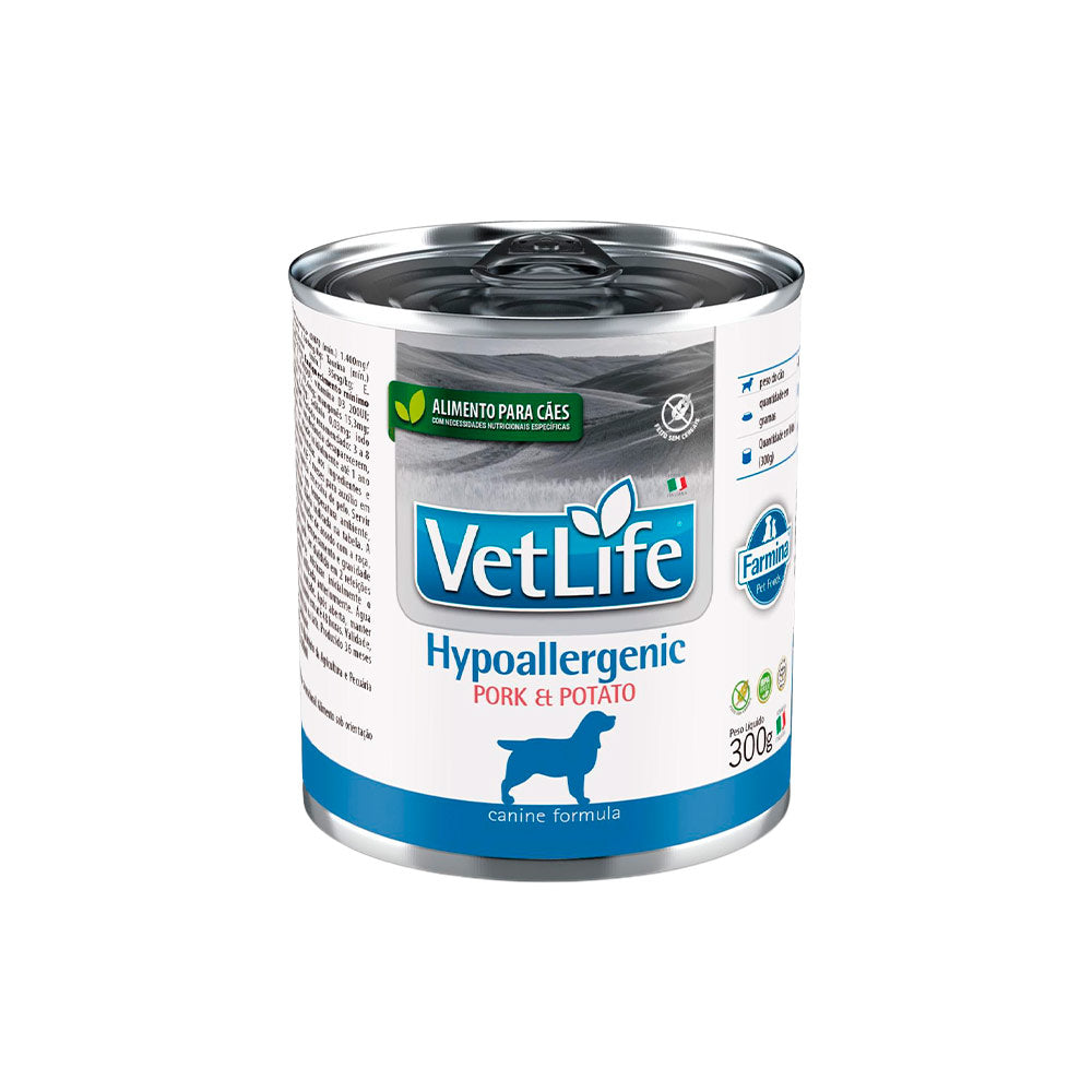 Ração Úmida Vet Life Natural Hypoallergenic Pork & Potato 300g