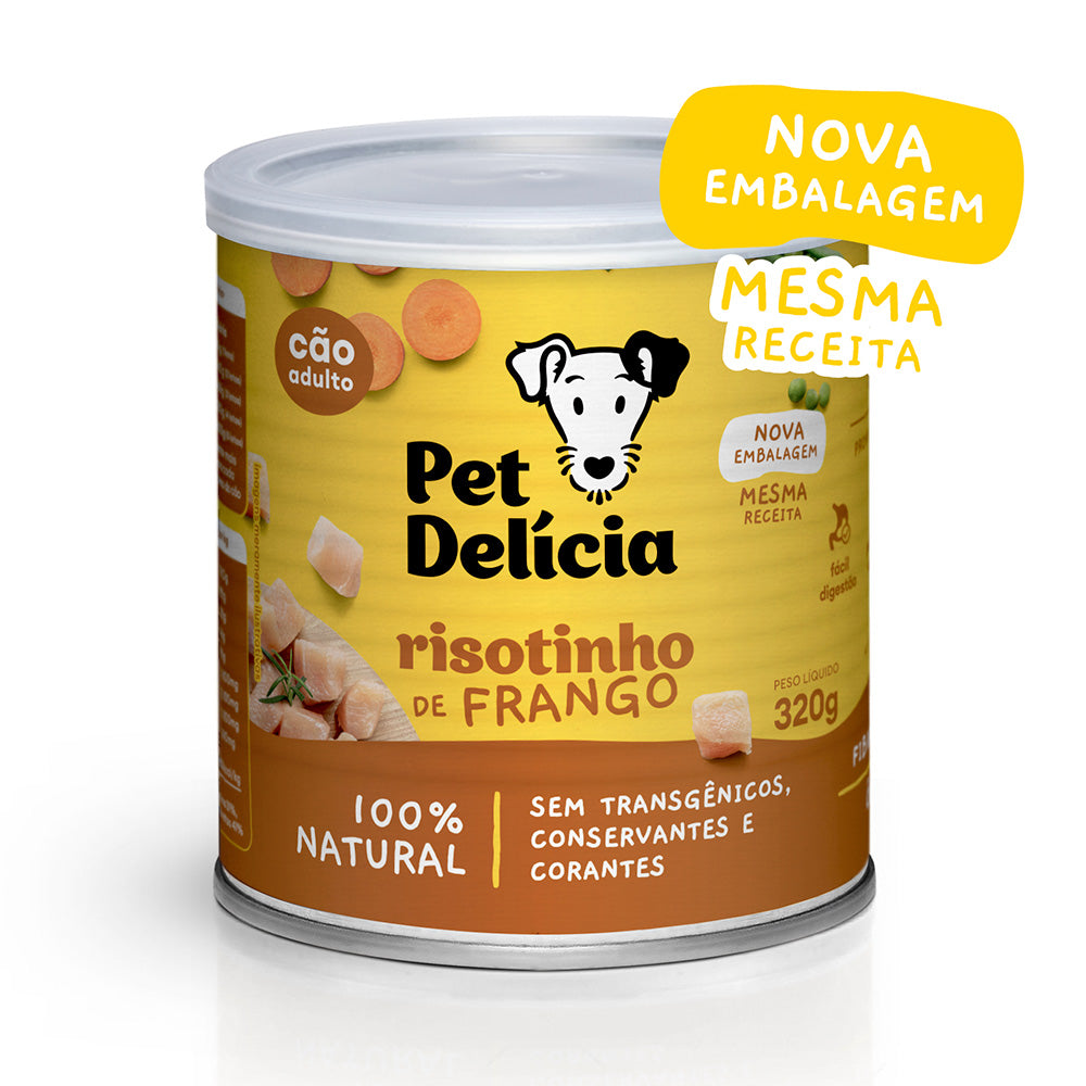 Alimento Natural Pet Delícia Cães Risotinho de Frango 320g