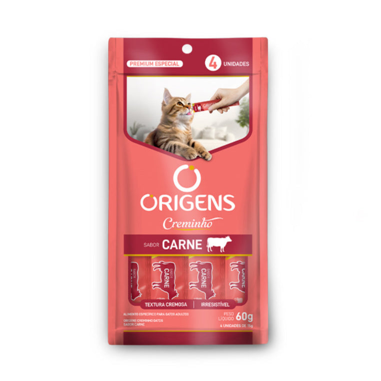 Snack para Gatos Origens Creminho Carne 60g