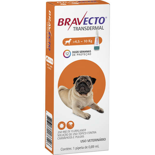 Antipulgas Bravecto Transdermal Cães 4,5 até 10kg