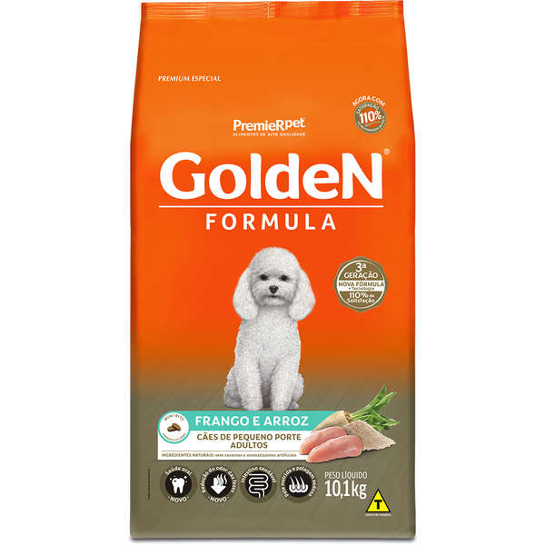 Ração Golden Fórmula Cães Adultos Mini Bits Frango e Arroz 10,1kg
