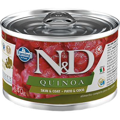 Alimento Úmido N&D Cão Quinoa Skin Pato Lata 140g