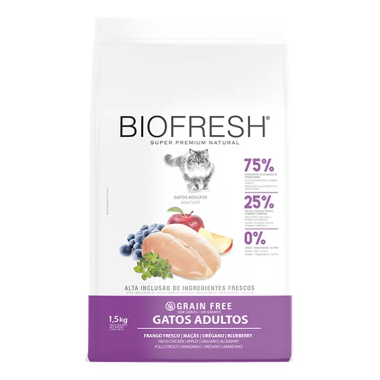 Ração Biofresh Gatos Adultos Frango 1,5kg