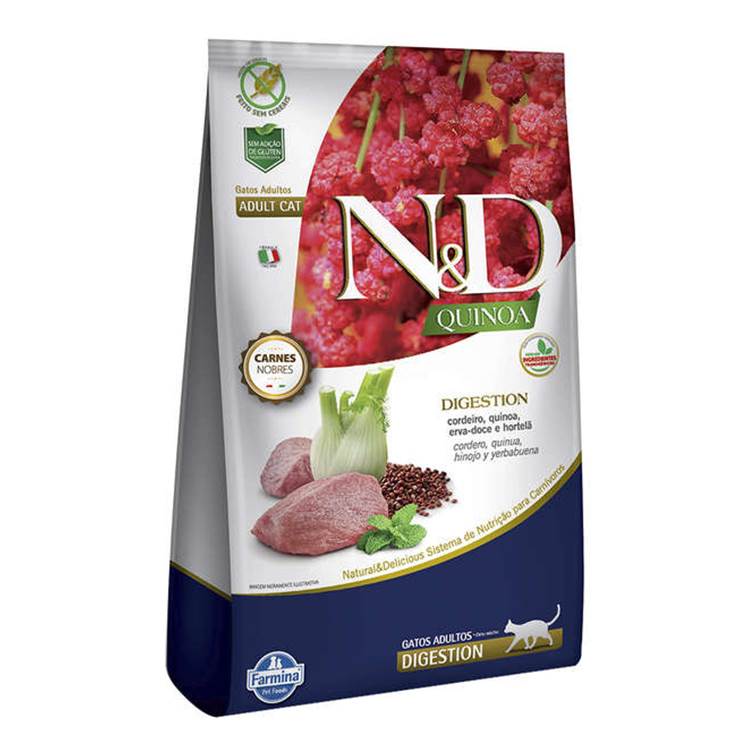 Ração N&D Quinoa Cães Adultos Digestion Cordeiro 7,5kg