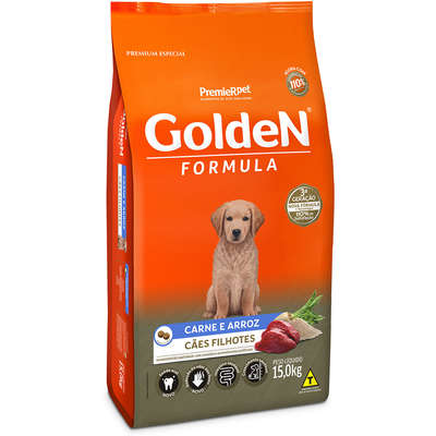 Ração Golden Fórmula Cães Filhotes Carne e Arroz 15kg