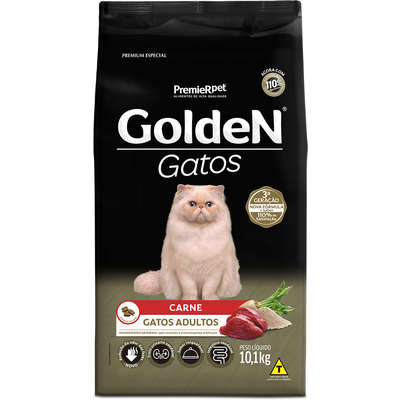 Ração Golden Gatos Adultos Carne 10,1kg