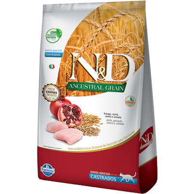 Ração N&D Ancestral Gatos Castrados Frango 1,5kg