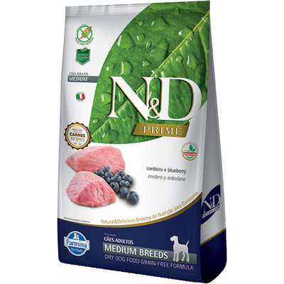Ração N&D Prime Cães Adultos Medium Cordeiro 10,1kg
