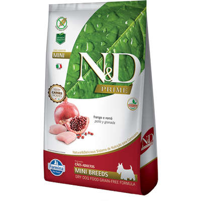Ração N&D Prime Cães Adultos Mini Frango 800g