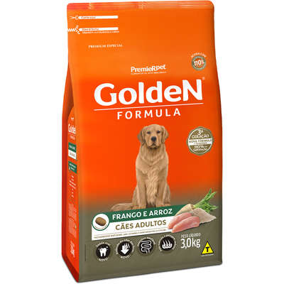 Ração Golden Fórmula Cães Adultos Frango e Arroz 3kg