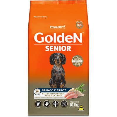 Ração Golden Fórmula Cães Sênior Mini Bits Frango e Arroz 10,1kg