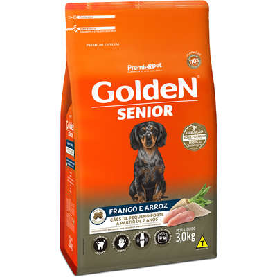 Ração Golden Fórmula Cães Sênior Mini Bits Frango e Arroz 3kg