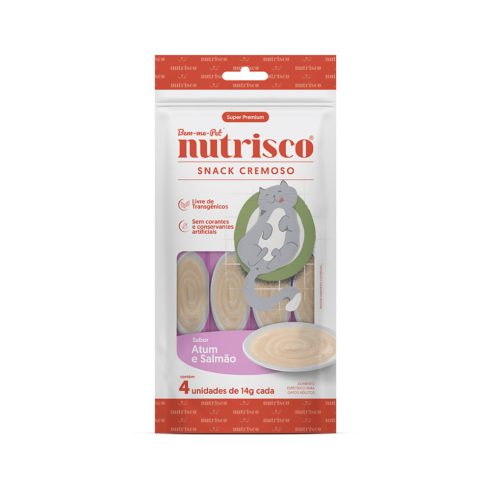 Petisco para Gato Snack Cremoso Nutrisco Atum e Salmão 56g