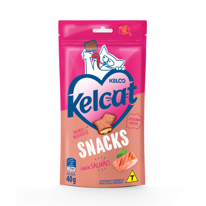 Petisco para Gato Kelcat Snack Salmão 40g