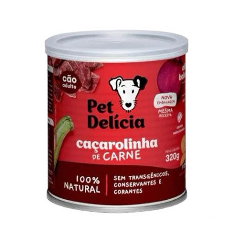 Alimento Natural Pet Delícia Cães Caçarolinha de Carne 320g