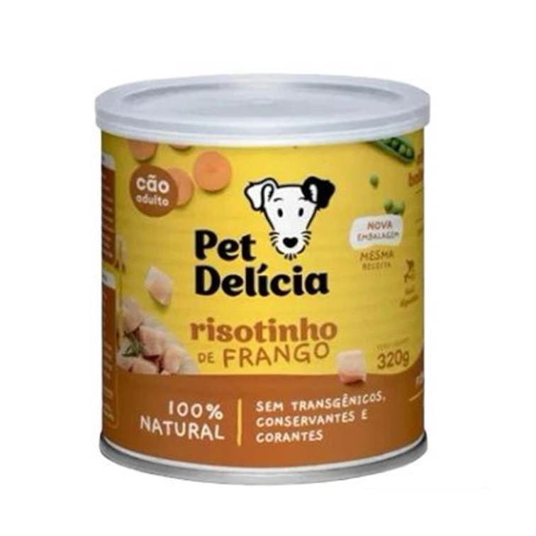 Alimento Natural Pet Delícia Cães Risotinho de Frango 320g