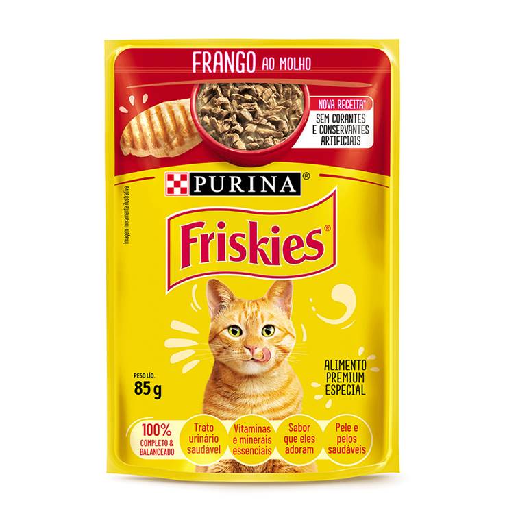 Alimento Úmido para Gato Friskies Sachê Frango ao Molho 85g