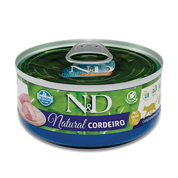 Alimento Úmido N&D Natural Gato Cordeiro 70g