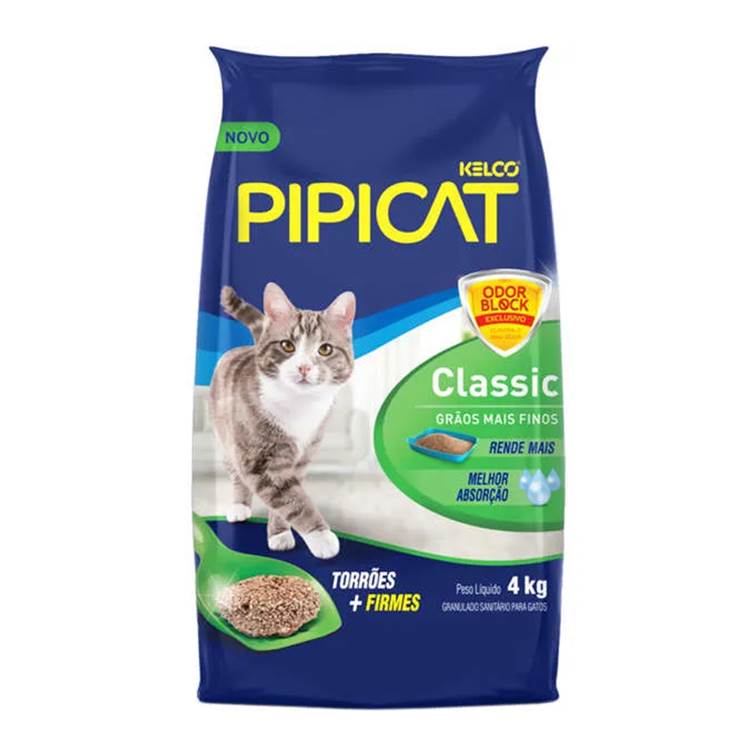 Areia Higiênica Pipicat Classic 4kg