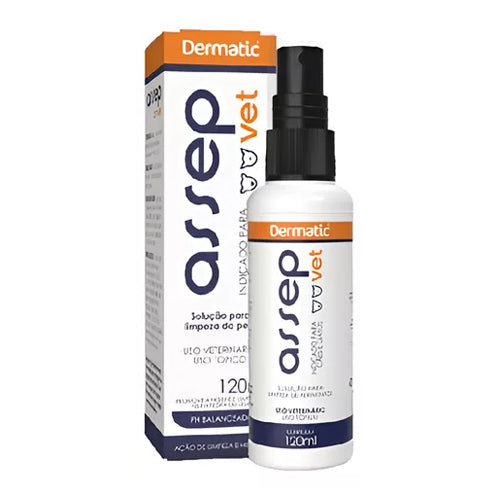 Limpa Ferida de Cachorro e Gato Assep Vet Dermatic 120ml