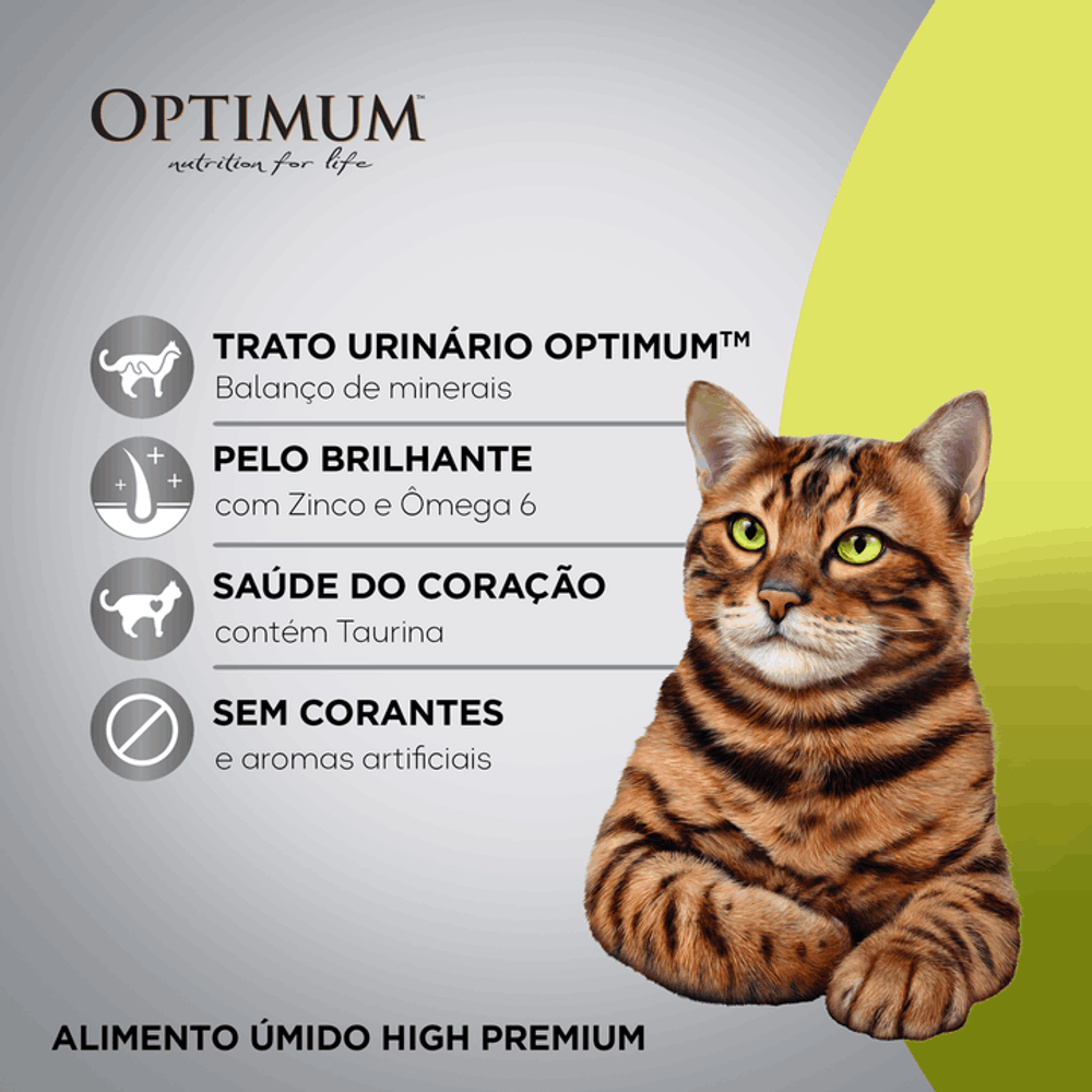 Alimento Úmido Optimum Gatos Adultos Frango 85g