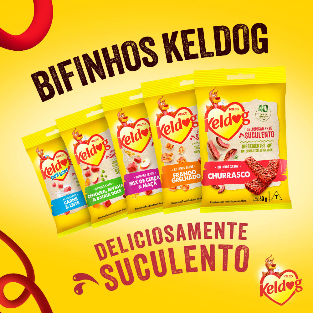 Bifinho Keldog Mix de Cereais e Maçã para Cães 500g