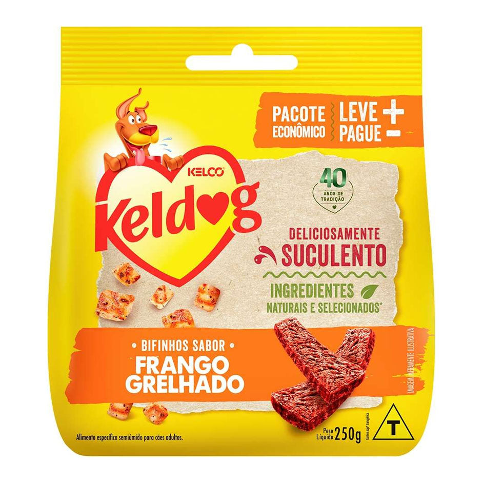 Bifinho para Cachorro Keldog Frango Grellhado 250g