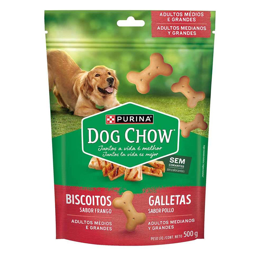 Biscoito para Cachorro Dog Chow Extra Life Adultos Porte Médio e Grande Frango 500g