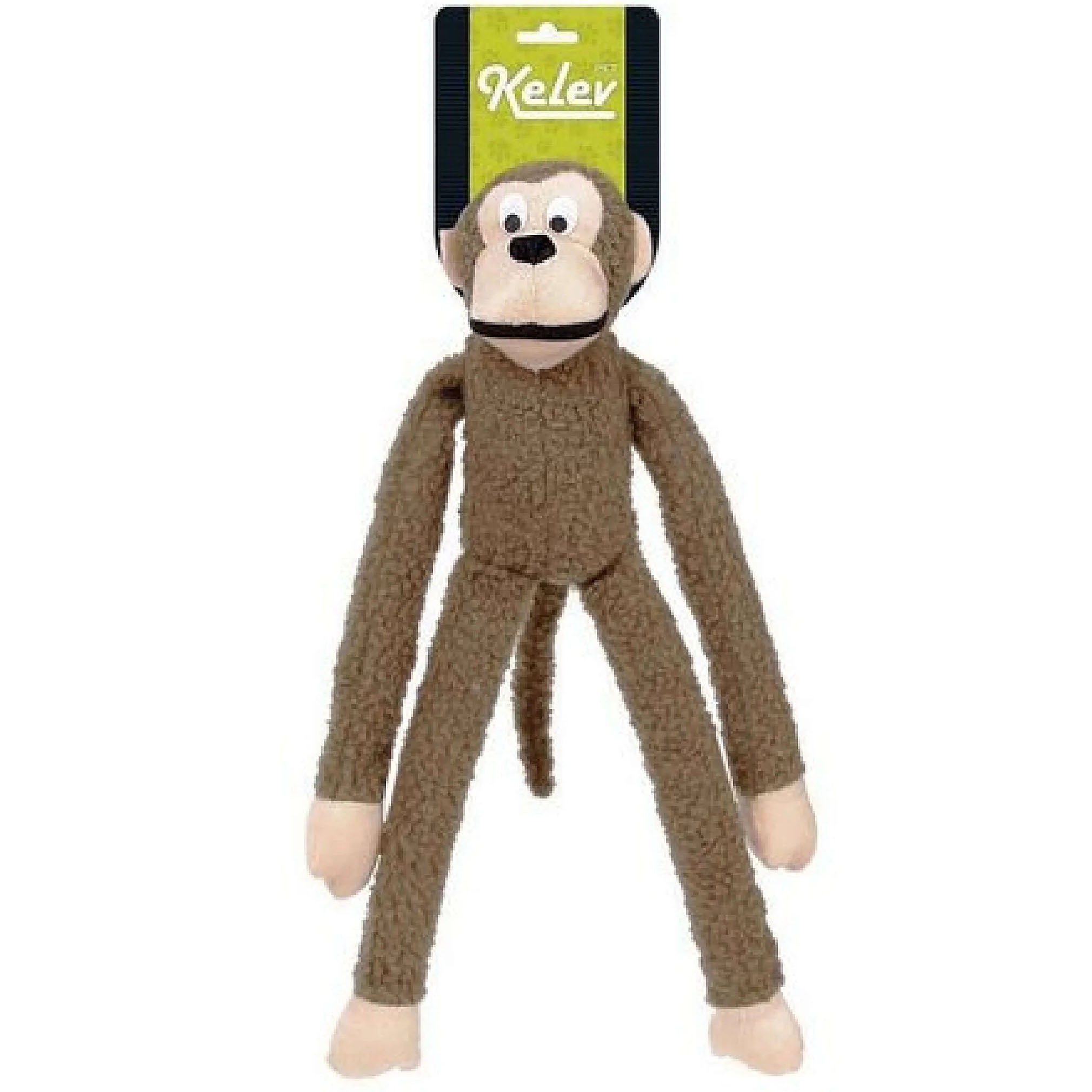 Brinquedo Jambo Mordedor Pelúcia Macaco Kelev Marrom Grande