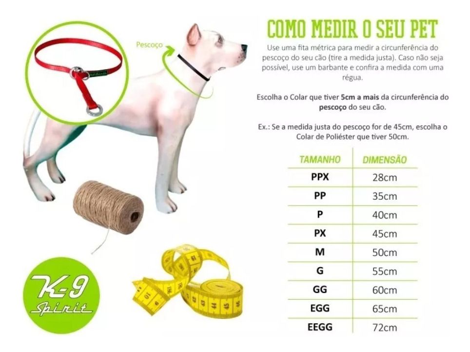 K9 Spirit Colar De Poliéster Para Cãe Azul G 55cm