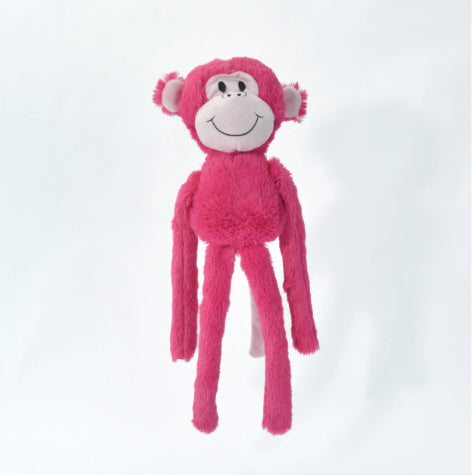 Brinquedo para Cachorro Macaco Pelúcia Ferpa Pets Rosa