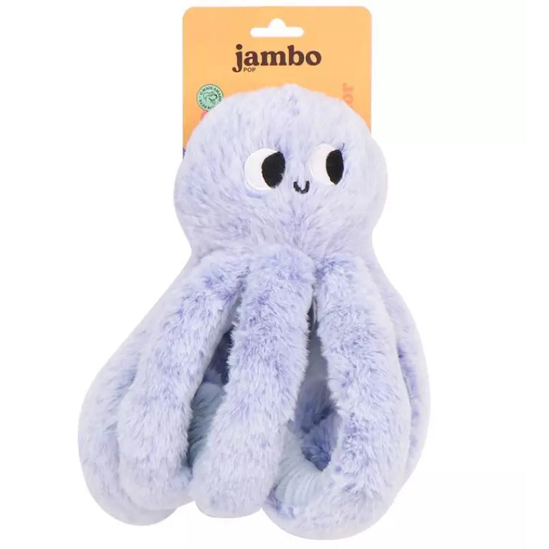 Brinquedo para Cachorro Mordedor Pelúcia Frizzy Octopus Jambo Azul Escuro Médio