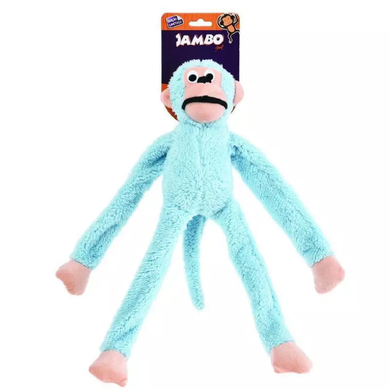 Brinquedo para Cachorro Mordedor Pelúcia Macaco Limited Jambo Azul