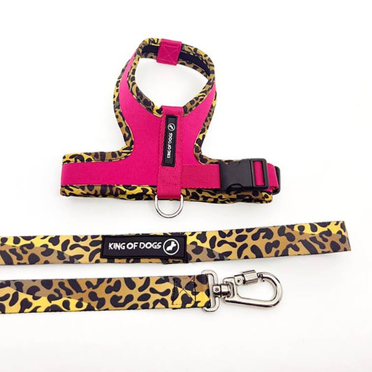 Peitoral Slim Dog King Of Dogs Onça Pink M