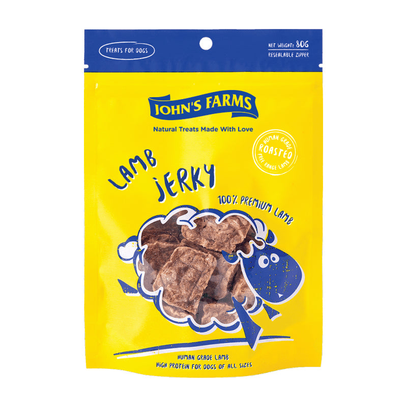 Petisco Natural para Cachorro John's Farms Filé de Cordeiro 80g